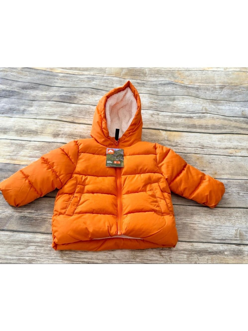 NWT Orange Puffer Jacket-Size 3T